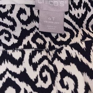 NWOT Chico’s 4T Patterned Brigitte Pants